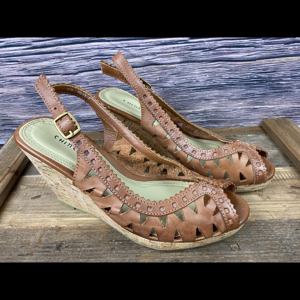 Chinese Laundry cork wedge sandals